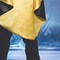 Yellow Robin Costume Cape for Kids with Black Superhero Emblem